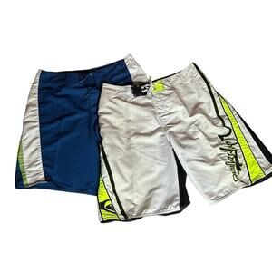 ˚₊‧꒰ა ☆ ໒꒱ ‧₊˚ Quicksilver Men’s Shorts Size 36 LOT OF 2 (3D-U)